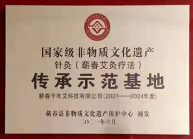 國家級非物質文化遺產“蘄春艾灸療法”傳承示范基地